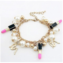 New Design lipstick charm Pearl Bracelet accessories for women